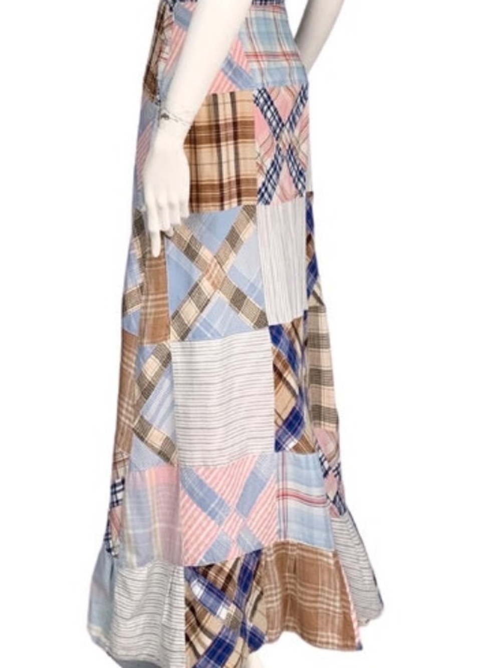 Vintage! Ralph Lauren Blue Label cotton patchwork flounce hem pockets! Size 6-8 - Picture 3 of 12